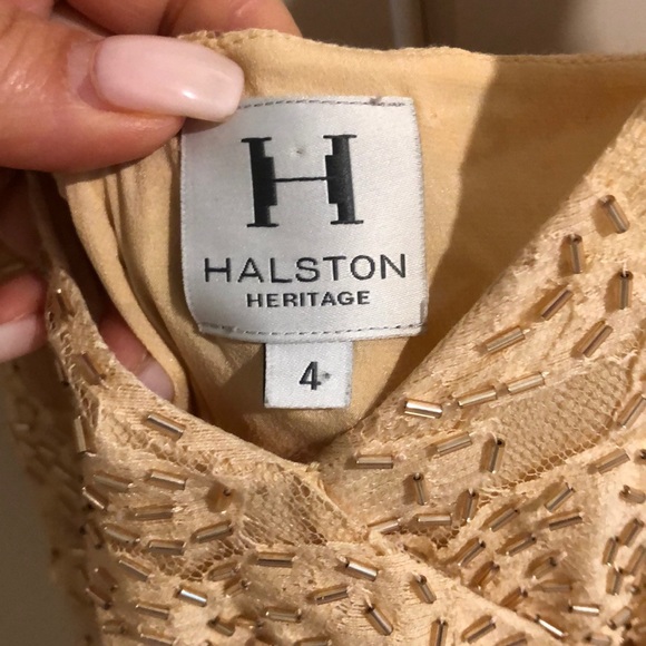 Halston Heritage beaded dress with bow - Picture 3 of 5